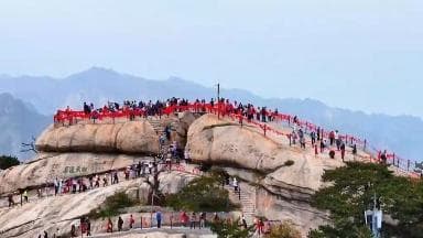 ขุนเขา 'ฮว่าซาน' รองรับนทท.คึกคักช่วงวันชาติจีน