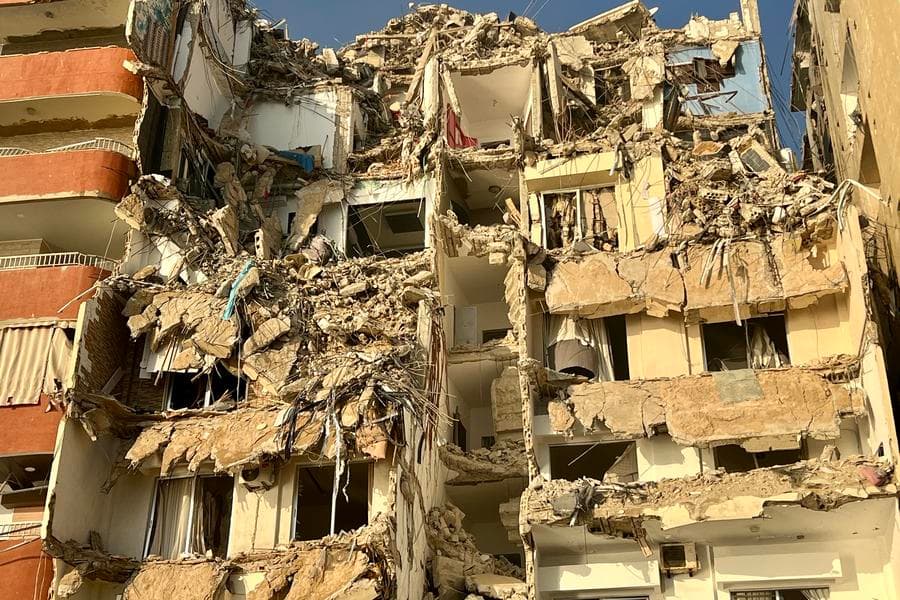 ภาพความเสียหายหลังอิสราเอลโจมตีเมือง 'ไทร์' ในเลบานอน