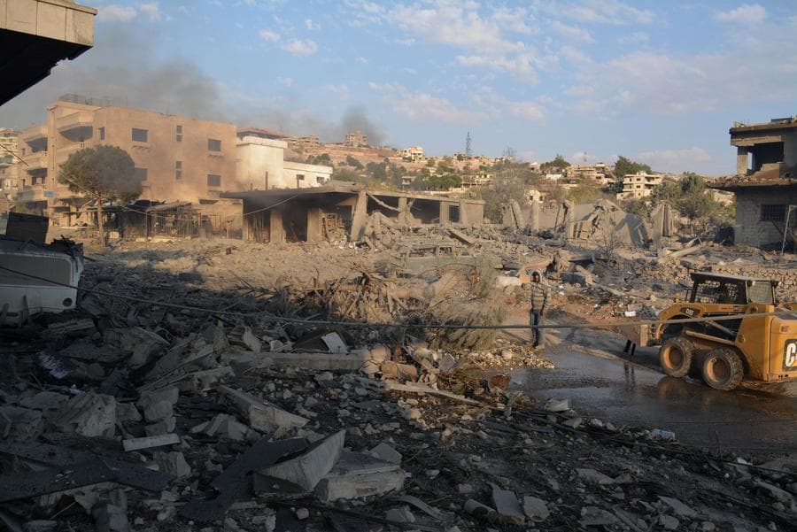 บ้านเรือนใน 'เบกา' พังย่อยยับ หลังถูกอิสราเอลโจมตี