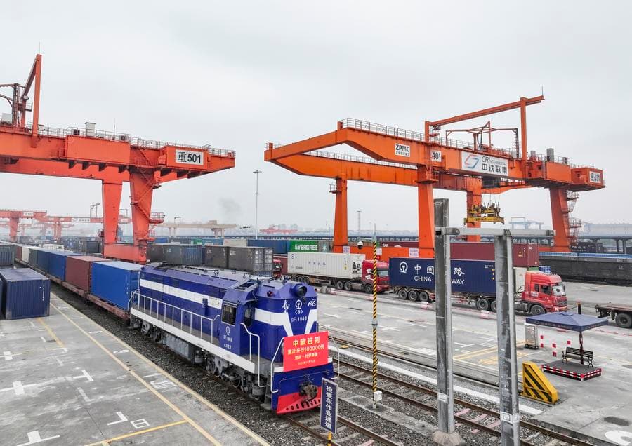 รถไฟสินค้าจีน-ยุโรป เดินรถครบ 1 แสนเที่ยว หนุนเศรษฐกิจ-การค้าทั่วโลก