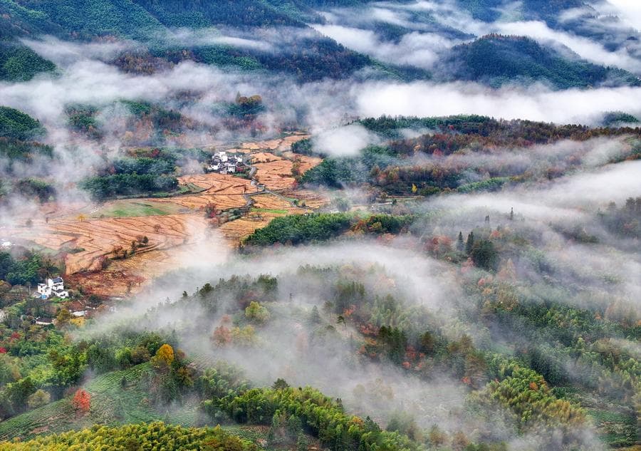 วนอุทยานฯ ในอันฮุย งามสงบยามฟ้าหลังฝน