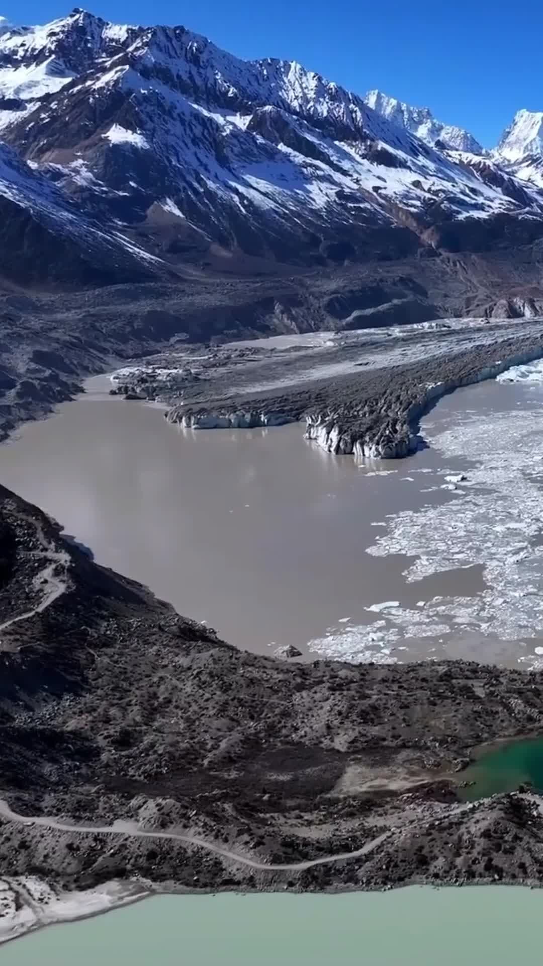 ฉากธรรมชาติ 'ธารน้ำแข็งหลายกู่' ในทิเบต