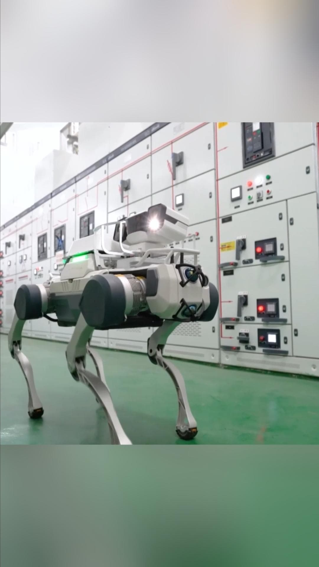 หุ่นยนต์ตูบ' เดินตรวจแหล่งจ่ายไฟในงานแอร์โชว์ ไชน่า