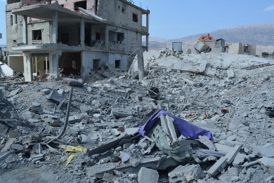 อิสราเอลโจมตี 'บาลเบ็ค' ในเลบานอน บ้านเรือนพังยับ