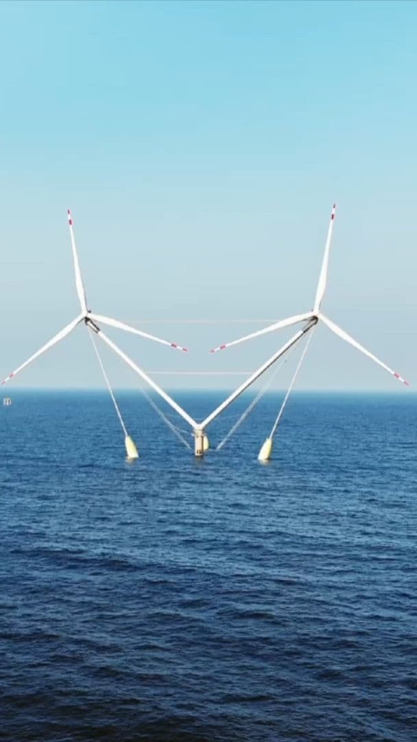 กังหันลม' ลอยน้ำขนาดใหญ่ เดินเครื่องแล้วในกวางตุ้ง