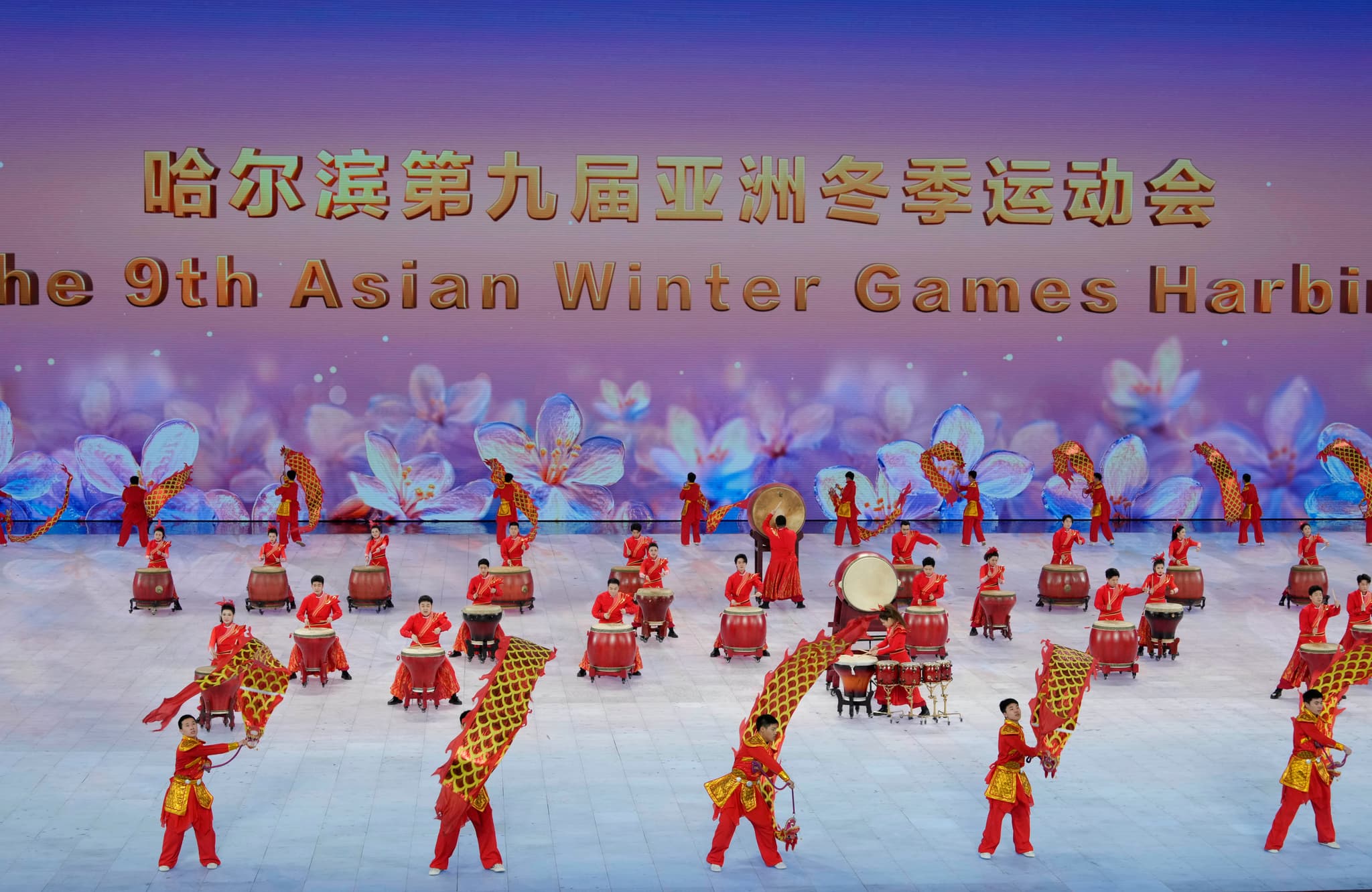 รวมภาพการแสดงก่อนพิธีเปิด 'เอเชียนเกมส์ ฤดูหนาว' ในฮาร์บิน