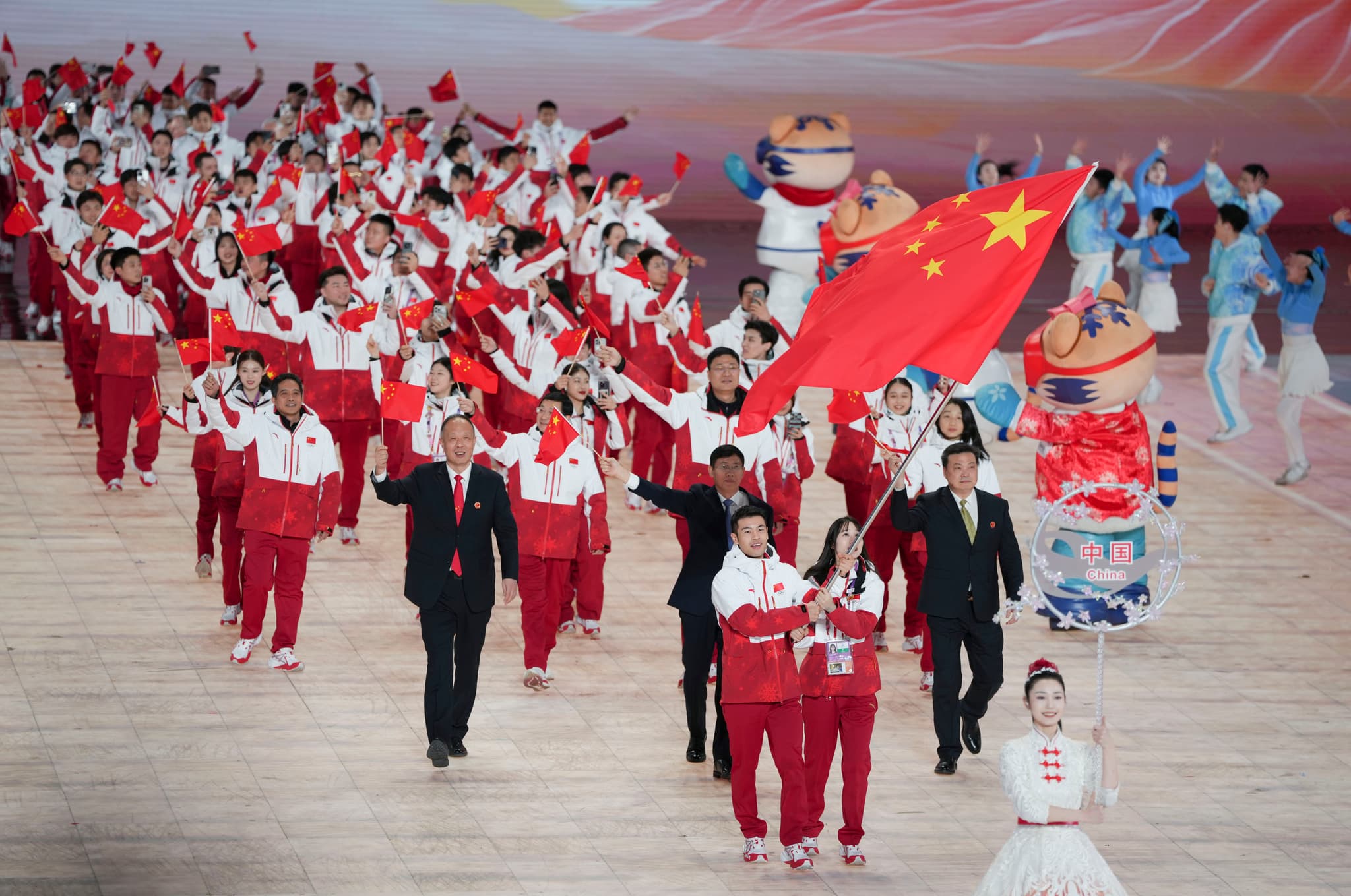 ประมวลภาพพิธีเปิด 'เอเชียนเกมส์ ฤดูหนาว' ครั้งที่ 9 ในฮาร์บิน (ชุดที่ 2)