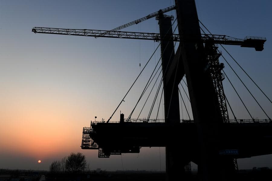 ส่องโครงการ 'สะพานทางด่วน' ข้ามแม่น้ำเหลืองในเหอหนาน