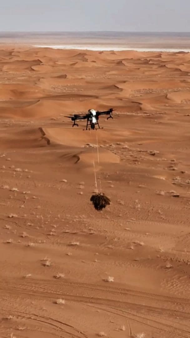 มองโกเลียในใช้ 'โดรน' แก้ปัญหาแปรสภาพเป็นทะเลทราย