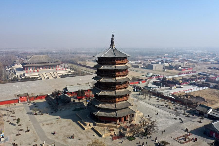 เจดีย์ไม้อิ้งเซี่ยนแห่งซานซี ยูเนสโกยกเก่าแก่-สูงสุดในโลก