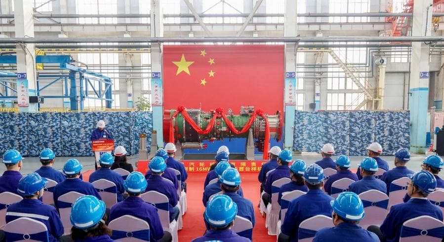 บริษัทจีนเปิดตัว 'กังหันก๊าซ' ขนาด 16 เมกะวัตต์ พัฒนาเองรุ่นแรก