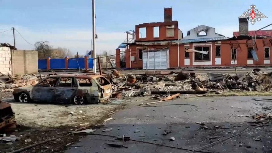 ซากความเสียหาย 'เมืองซัดชา' ในภูมิภาคเคิร์สก์