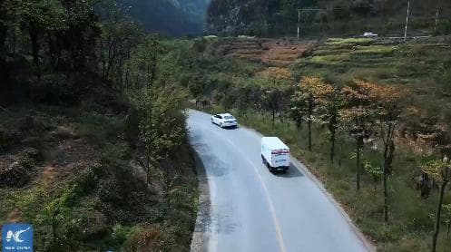 อำเภอในยูนนานงัด 'ยานยนต์จัดส่งไร้คนขับ' พัฒนาโลจิสติกส์ในชนบท