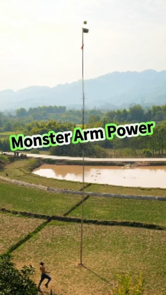 หนุ่มจีนโชว์พลังแขน ขว้างบอลลอด 'ห่วง' สูง 16 เมตร