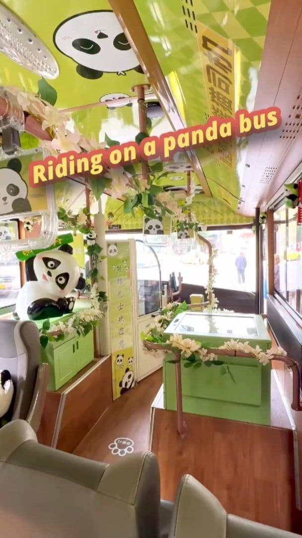 ฉงชิ่งเปิดตัวรถบัสท่องเที่ยวธีม 'แพนด้ายักษ์' เอาใจแฟนคลับเจ้าก้อนขาวดำ