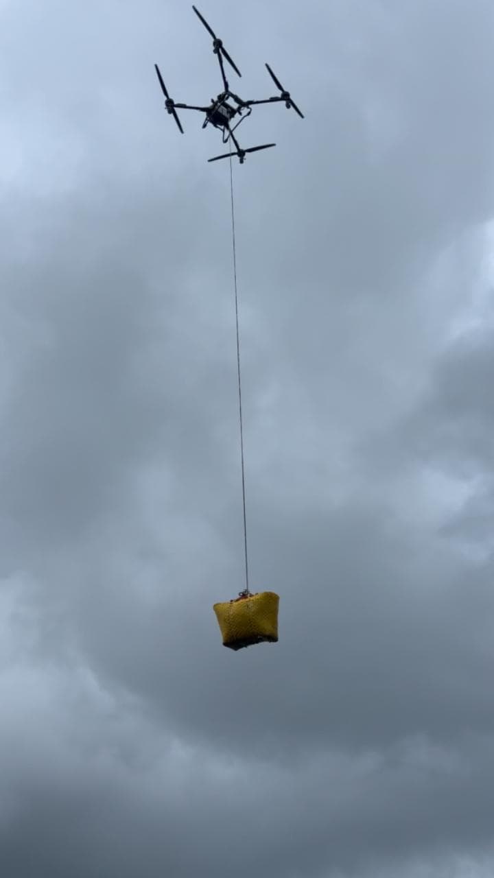 จีนใช้ 'โดรน' ช่วยขนส่งผลไม้ รักษาคุณภาพผลผลิต