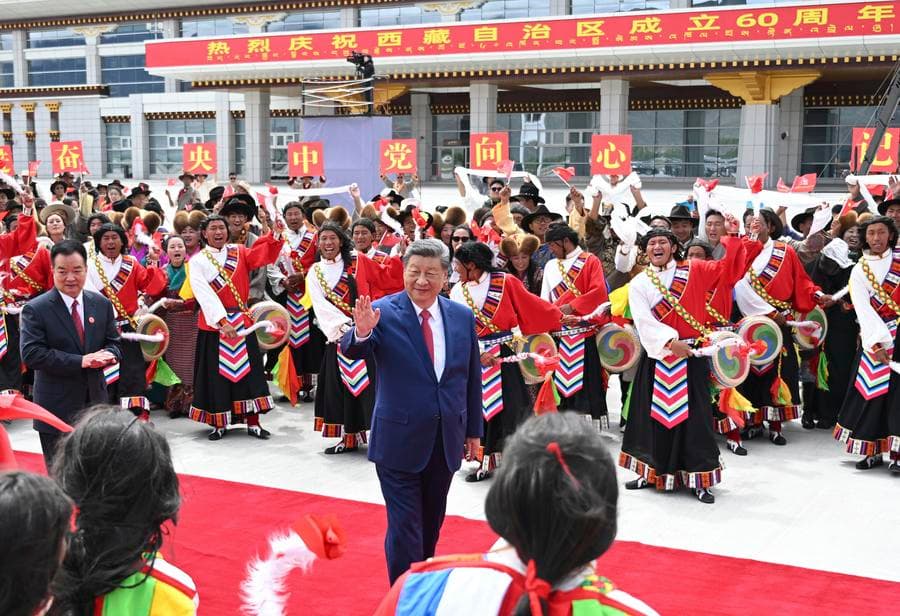 สีจิ้นผิงเดินทางออกจากทิเบต หลังร่วมฉลองครบรอบ 60 ปี ก่อตั้งเขตปกครองตนเองทิเบต