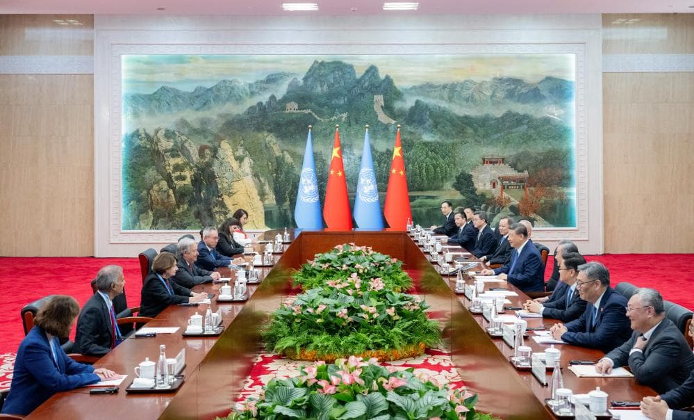 สีจิ้นผิงพบปะหารือเลขาธิการสหประชาชาติ