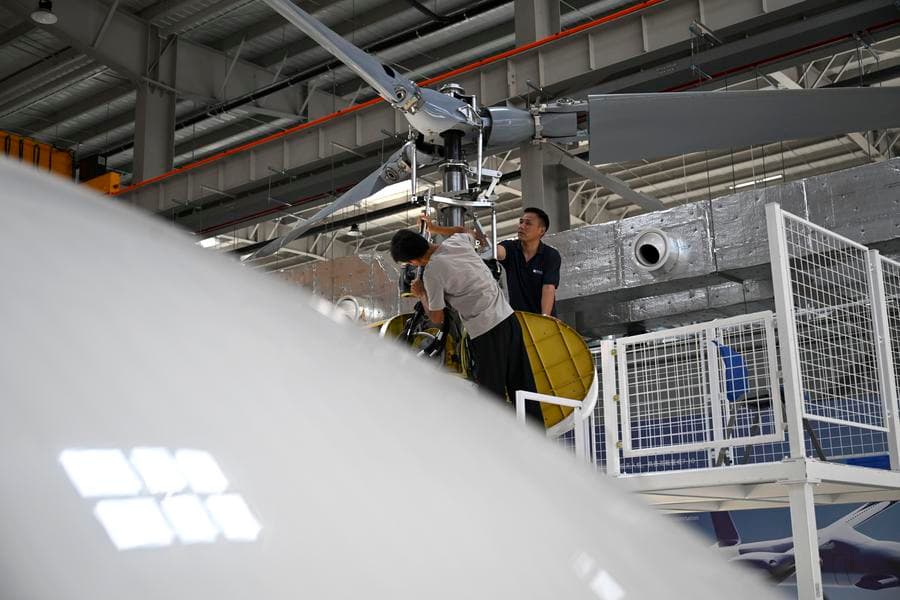 อุตสาหกรรม 'การบิน' เปลี่ยนตำบลเงียบเหงาให้คึกคักในอันฮุย