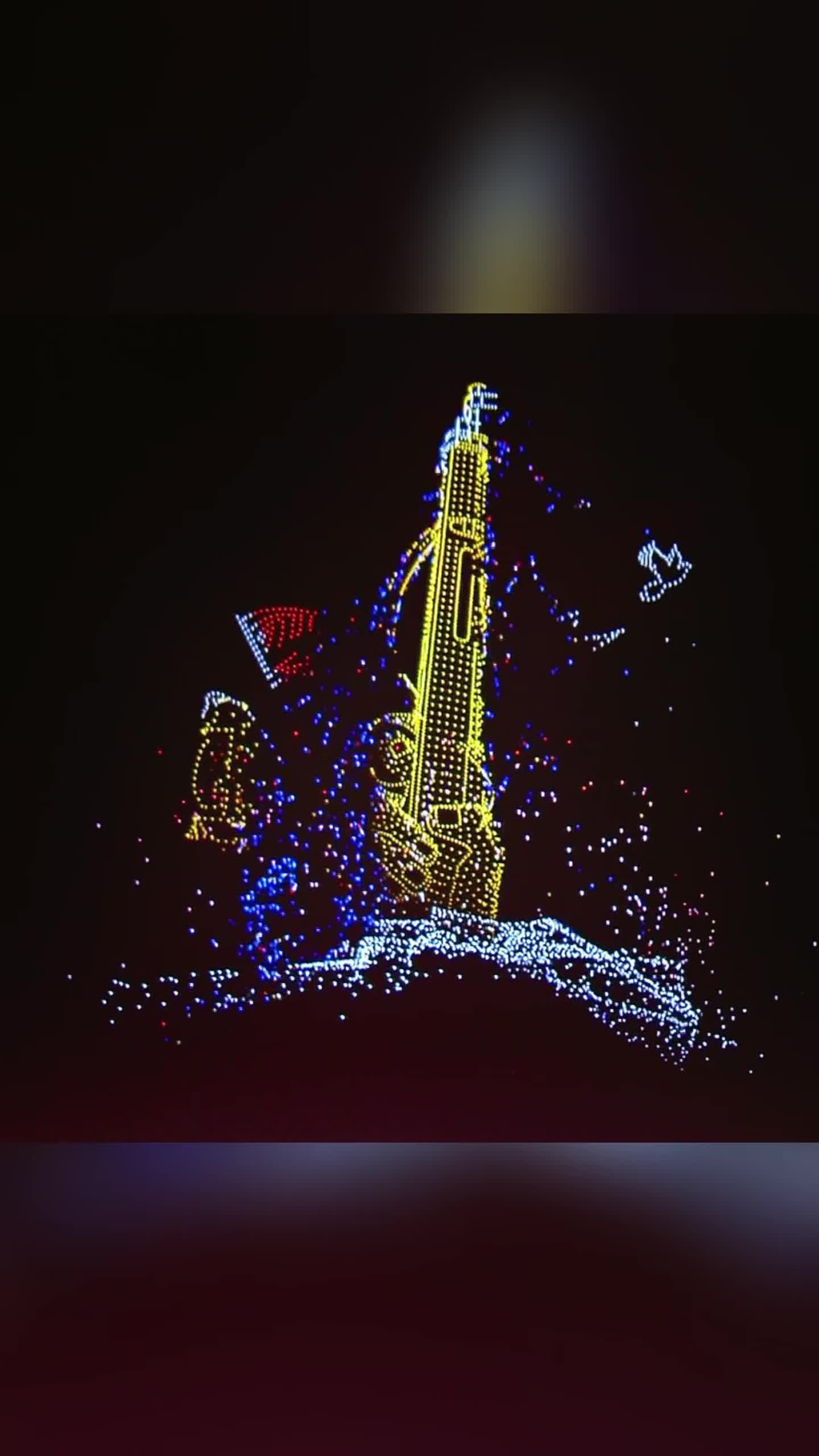 โดรน 5,000 ลำ โชว์สุดตระการตา ฉลองวันชาติจีนในเจียงซี