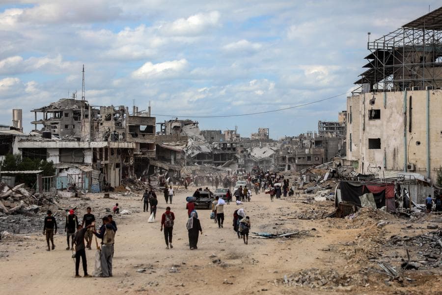 ชาวปาเลสไตน์หวนกลับ 'ข่านยูนิส' หลังบังคับใช้ข้อตกลงหยุดยิง