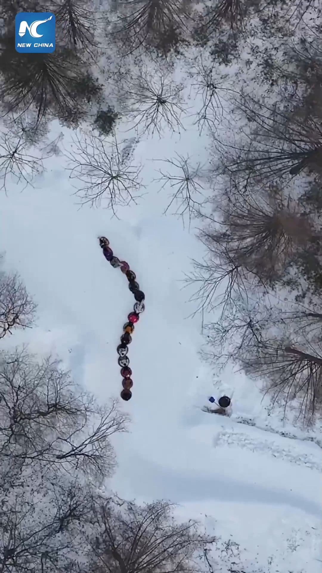 สไลเดอร์หิมะ' ยาว 2,000 เมตร จุดเช็กอินดังบนภูเขาในเหลียวหนิง