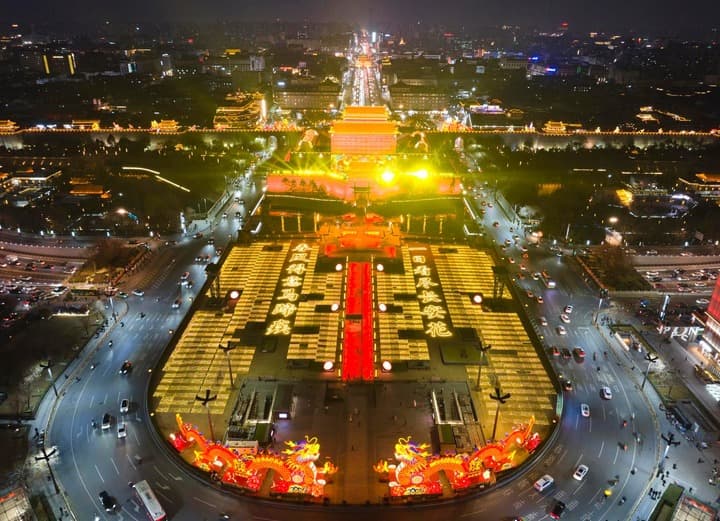 ซีอันเปิด 'เทศกาลโคมไฟฉางอัน' ต้อนรับตรุษจีนปีม้า